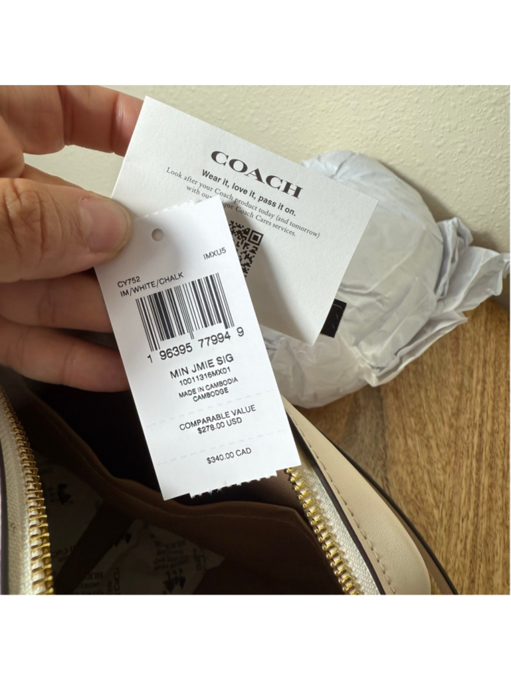 Women's Coach Crossbody Bag One Size White Beige - Picture 11 of 15